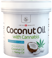 Coconut oil with hemp for skin use 250 ml